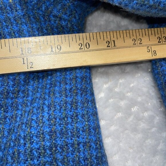 Vtg Rare Harris Tweed Wool Coat Womens Sz Medium? Aqua, Green And Blues 1 Owner - Picture 11 of 16